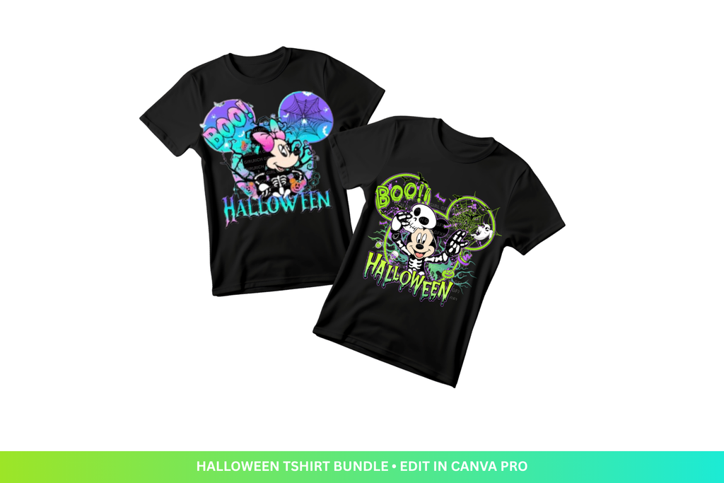 BOO CREW Halloween PNG Bundle | 18 Spooky Cartoon-Inspired Designs | Digital Download